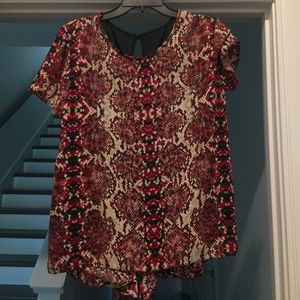 Snakeskin Printed Blouse
